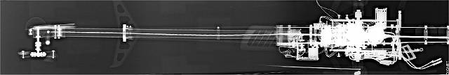 Radiographie du HDX500SAS : vue de dessus.